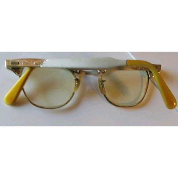 Vintage Cat Eye 12K GF & Silver US Optical 5 3/4 Alum 46 Retro Glasses Frames - Picture 6 of 16